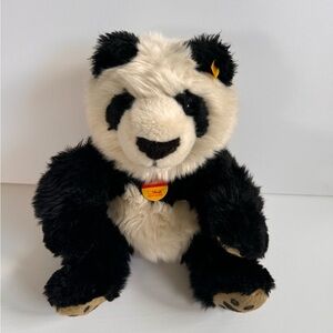 Steiff Manschli Panda Teddy Bear EAN 064258 Plush Stuffed Animal